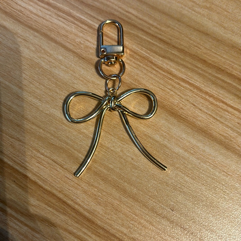 Gold Bow Bag Charm